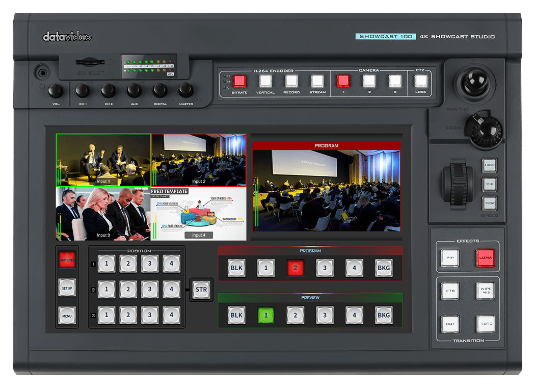Datavideo SHOWCAST 100 4K Switcher with Built-In Streaming Encoder