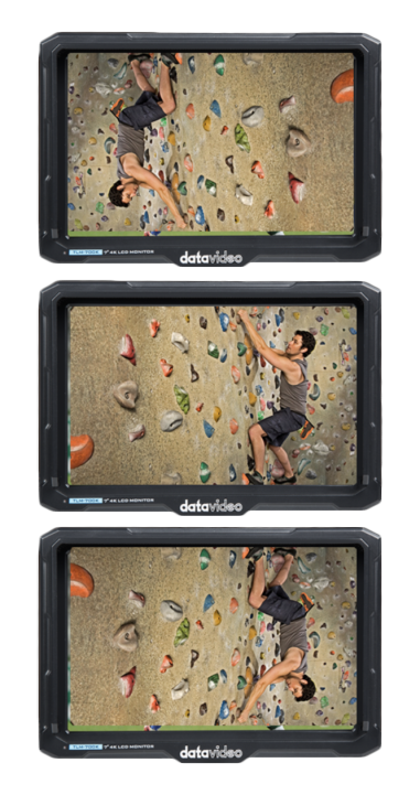examples of screen flip function, Datavideo TLM-700UHD 7 4K LCD Monitor