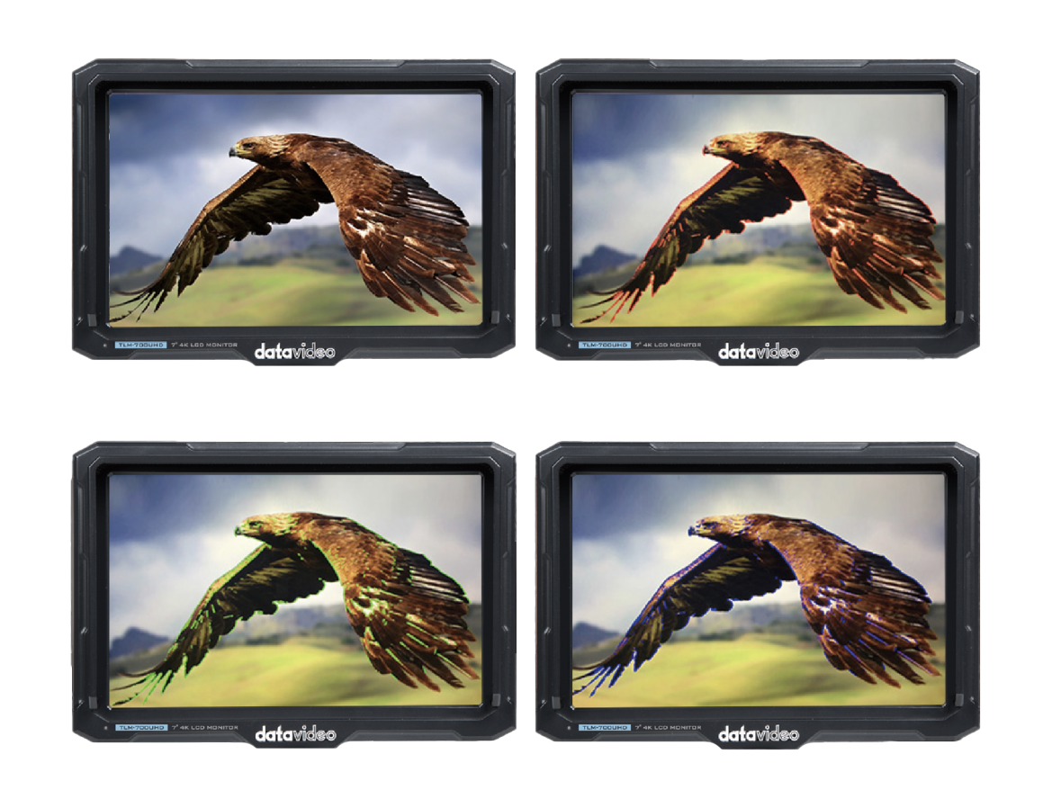 examples of focus peaking, Datavideo TLM-700UHD 7 4K LCD Monitor