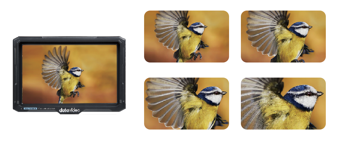 example of zoom function, Datavideo TLM-700UHD 7 4K LCD Monitor