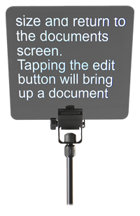 close up of the teleprompter glass