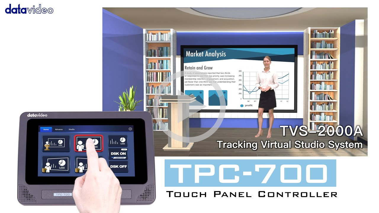 Datavideo TPC-700P Touch Panel Controller With PoE