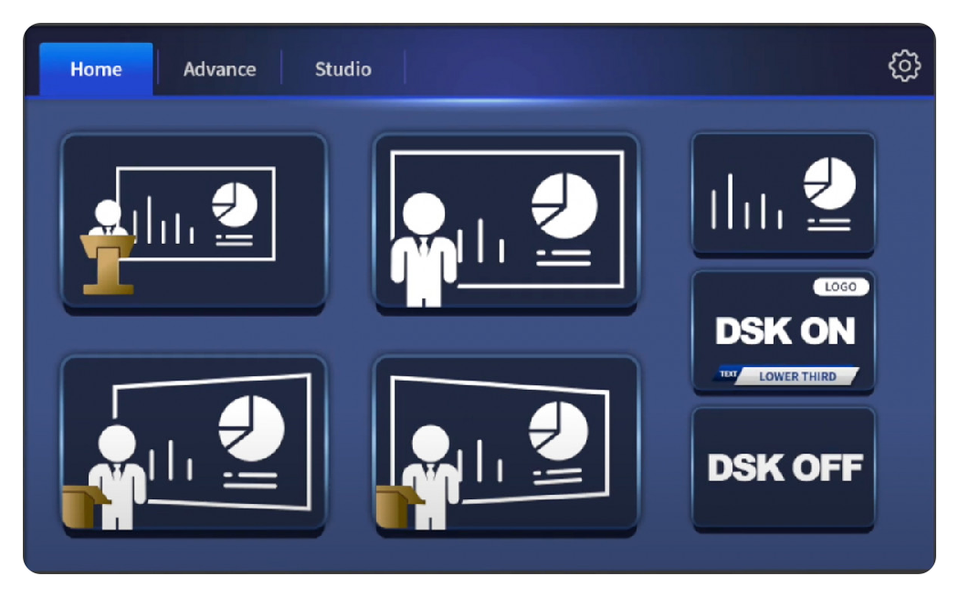 UI of the TPC-700P, Datavideo TPC-700P Touch Panel Controller With PoE