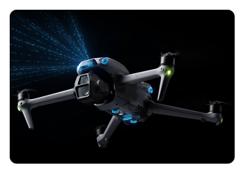 angled view of the dji air 3s showing the vision sensing system