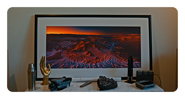 example panorama image taken with the dji air 3s in a frame on table