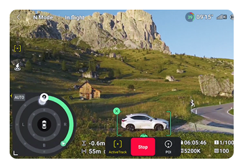 dji air 3s activetrack interface