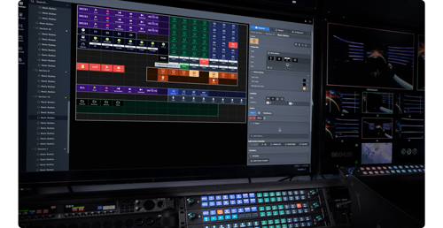 Elgato companion control application running on broadcast booth screen