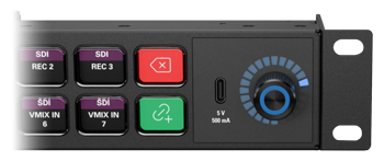 close up image of elgato stream deck studio rotary encoder control dial