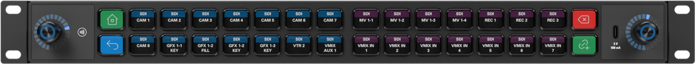 front view of the elgato stream deck studio