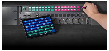 person using stream deck studio encoder control dial