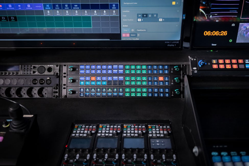 elgato stream deck studio in a broadcast studio