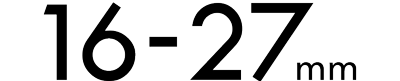 black text 16-27mm icon