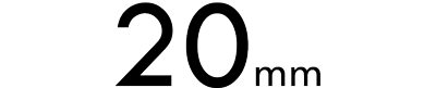 black text 20mm icon