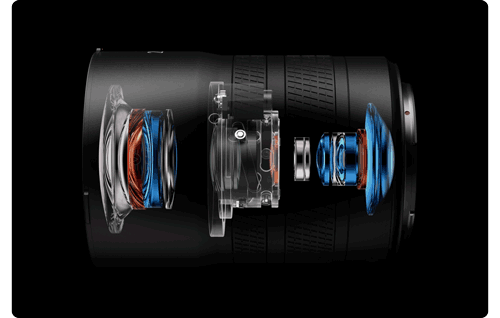 animated gif of hasselblad xcd 20-35E lens focusing element moving