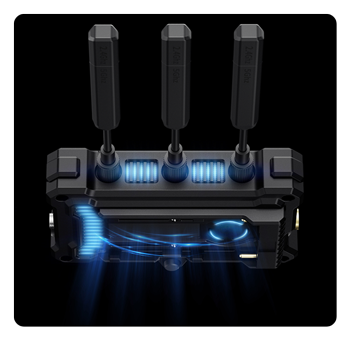 illustration showing the cooling system of the hdmi transmitter and receiver