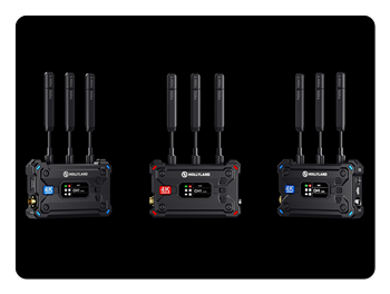 hdmi transmitter and receiver on a black background