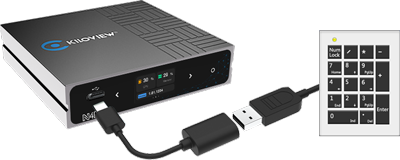usb keypad connected to the n40 plus bi directional converter