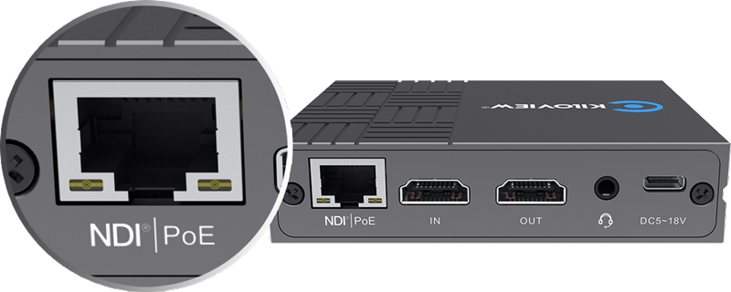 close up of the n40 plus bi directional converter ndi port