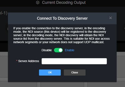 bi directional converter discovery server interface