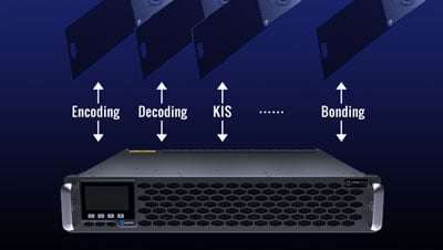 cards being inserted into the modular media center
