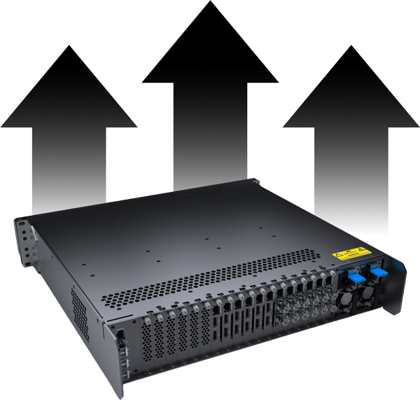 rear view of the modular media center