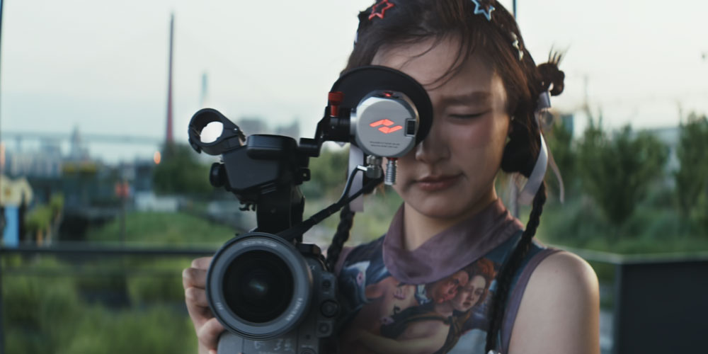 hdmi viewfinder in use on set