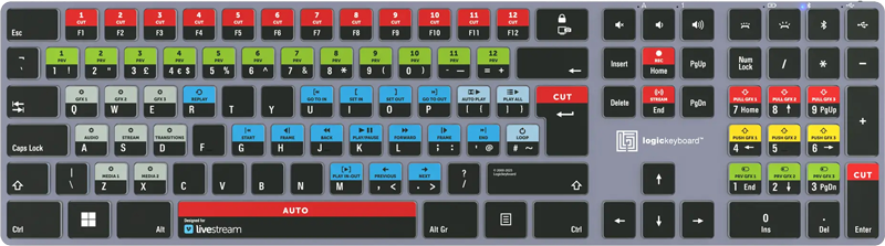LogicKeyboard Vimeo Livestream TITAN Wireless Backlit Keyboard