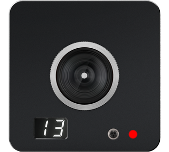 OptiTrack SlimX 13 Motion Capture Camera with LED indicator illuminated