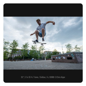 sample image of a skateboarder taken with the panasonic lumix s5d