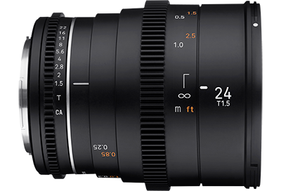 Samyang VDSLR MK2 24mm T1.5 Prime Cine Lens Sony FE Mount