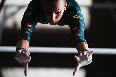 sample image of a gymnist taken with the sony a9 iii