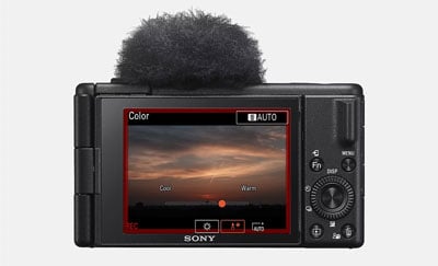 rear view of the sony zv 1 ii compact camera