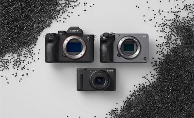 sony cameras with platic around them