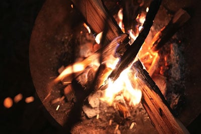 sample image of a fire taken with the sony zv e1 vlog camera