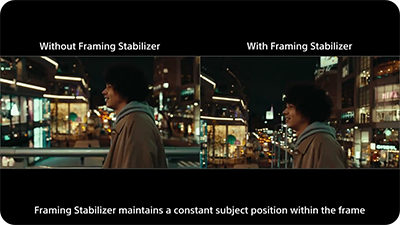 framing stabiliser comparion from the sony zv e1 vlog camera