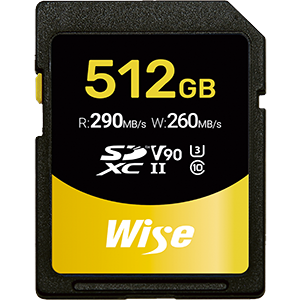 Wise SD-N512 512GB SDXC UHS-II V90 SD Card