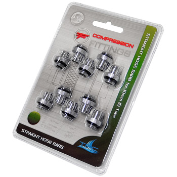 TFC 3838 Straight Hose Barb Compression Fittings G1/4 to 10mm Tube (3/8") - (10 Pack) : image 1