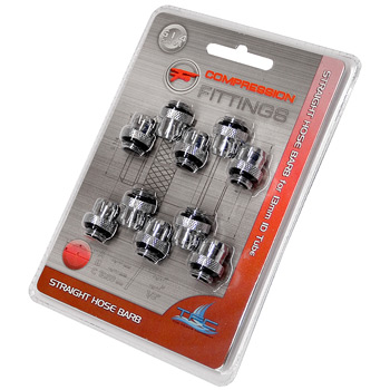 TFC 1212 Straight Hose Barb Fittings G1/4 - 13mm Tube (1/2") - x10 Pack : image 1