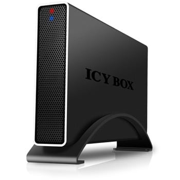 Icy Box IB-318StUS2-B 3.5" SATA External Black Aluminium enclosure with USB 2.0 & eSATA Hosinterface