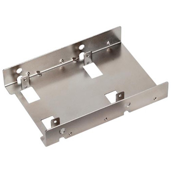 Silverstone 3.5" to 2x 2.5" Bay Converter - Silver : image 1