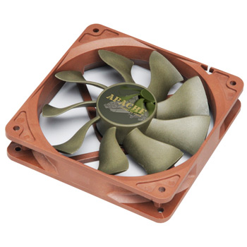 Akasa Apache Ultra Silent Fan HDB Bearing PWM fan w/4 pin connector & Rubber Pins : image 1