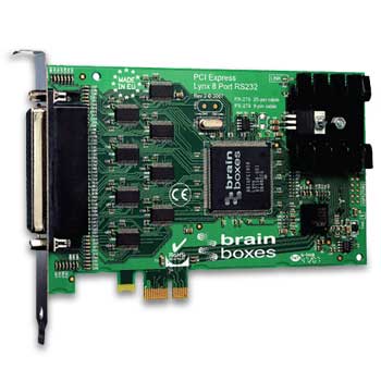 Brainboxes PCI Express x1, Lynx 8 Port RS232, 8 x 25 pin (PX-275)