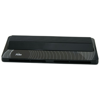 Xclio ONE Compact Notebook Cooler Silver 4x40mm Quiet Blue LED Fans Adjustable Upto 16" Laptops : image 3