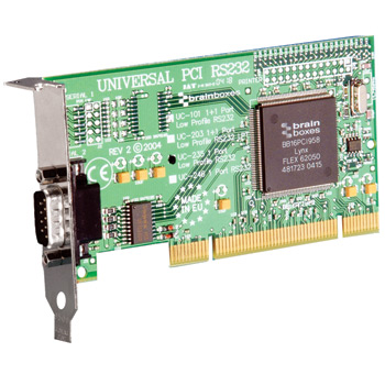 Brainboxes Low Profile Universal PCI 1 x RS232 Serial Card : image 1