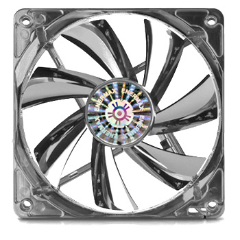 120mm Enermax Apollish Silver Case Fan (121.93 m³/h)-Twister Bearing-Glossy Coating-Thermal Control