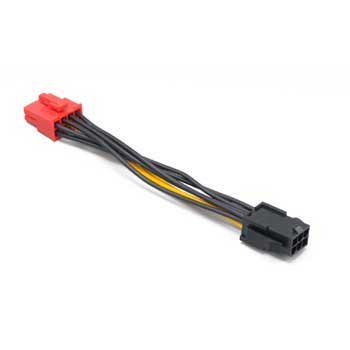 Akasa 10cm 6pin PCIe to 8pin PCIe Cable Adapter- Black/Yellow