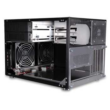 Lian Li PC-V351B, Black Aluminum Cube Mini ITX Case w/o PSU : image 3