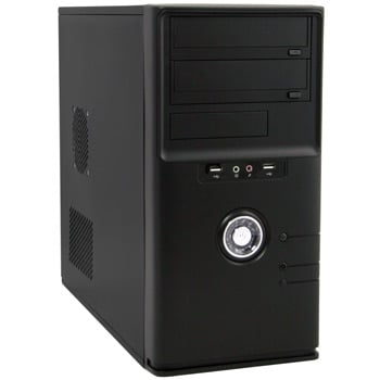 CiT 1107 Black MicroATX Mini Tower Case with 450W Power Supply Fitted