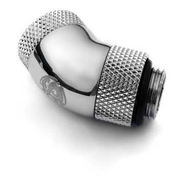 Bitspower G1/4 Black Sparkle Dual Rotary 45 Degree G1 1/4" Adapter