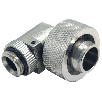 Scan 62148 1/4" BSPP - 1/2" ID - 3/4" OD 90 Degree Rotary Compression